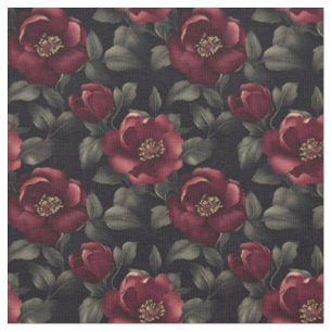 Burgund-Blume auf schwarz Stoff