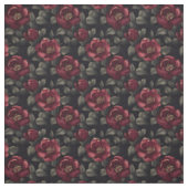Burgund-Blume auf schwarz Stoff (Muster)
