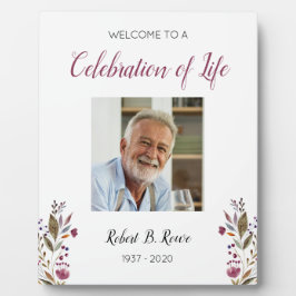 Burgund-Blume Begrüßung des Fotos des Lebens Fotoplatte