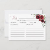 Burgund-Blume, Boho, Brautparty Rezept (Vorderseite)