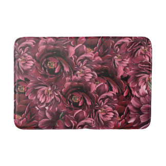 Burgund Blume Elegante Badematte