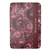Burgund Blume Elegante Badematte (Vorderseite Vertikal)