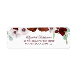 Burgund Blume Elegante Hochzeit