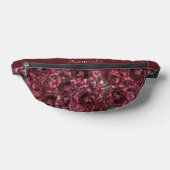 Burgund Blume Elegante mit Goldakzent Bauchtasche (Ablage )