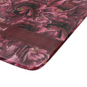 Burgund Blume Elegante Schneidebrett (Ecke)