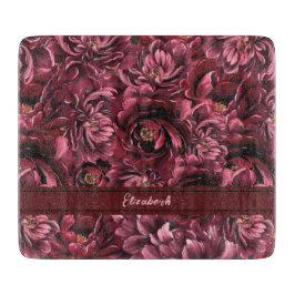 Burgund Blume Elegante Schneidebrett