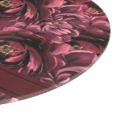 Burgund Blume Elegante Schneidebrett (Ecke)