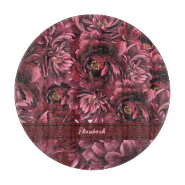 Burgund Blume Elegante Schneidebrett