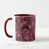 Burgund Blume Elegante Tasse (Links)