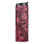 Burgund Blume Elegante Thermosbecher (Nach links gedreht)