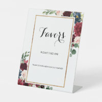 Burgund Blume Gastgeschenk Hochzeit Bitte nehmen S