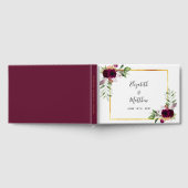 Burgund Blume Grüne Hochzeit Gästebuch (Voll)
