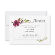 Burgund-Blume Hochzeitsempfang