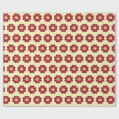 Burgund-Blume-Muster Geschenkpapier (Flach)