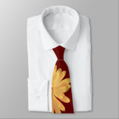 Burgund-Blume-Muster Krawatte (Gebunden)