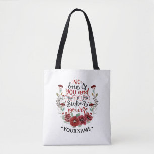 Burgund Blume niemand ist Sie und das ist Ihr Powe Tasche
