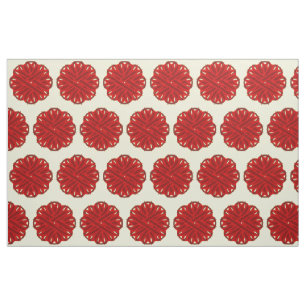 Burgund Blume Ribbon Stoff