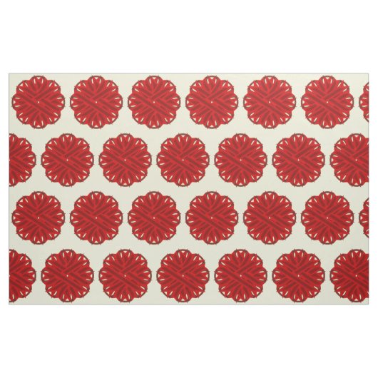 Burgund Blume Ribbon Stoff (Fat Quarter (45,7 x 55,9 cm))