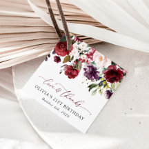 Burgund-Blume, rosa Blume, Boho, Geburtstag