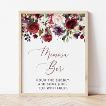 Burgund-Blume, rosa Blume, Boho, Mimosa Bar