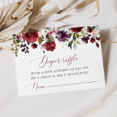 Burgund-Blume, rosa Blume, Windeln Begleitkarte