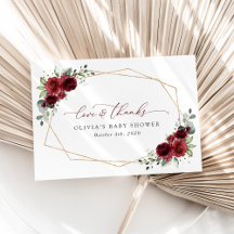 Burgund-Blume, Rote Blume, Babydusche