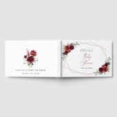 Burgund-Blume, Rote Blume, Babydusche Gästebuch (Voll)