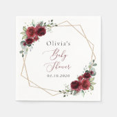 Burgund-Blume, Rote Blume, Babydusche Serviette (Vorderseite)