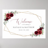 Burgund-Blume, Rote Blume, Begrüßung Poster (Vorne)