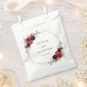 Burgund-Blume, Rote Blume, Blumenhochzeit Geschenktütchen (Ausgeschnitten)