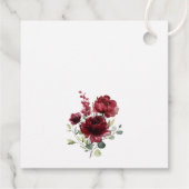 Burgund-Blume, Rote Blume, Boho, Babydusche Geschenkanhänger (Rückseite)