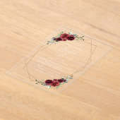 Burgund-Blume, Rote Blume, Brautparty Acryleinladungen (Ablage )