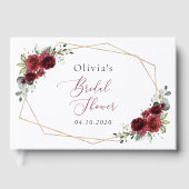 Burgund-Blume, Rote Blume, Brautparty Gästebuch (Vorderseite)