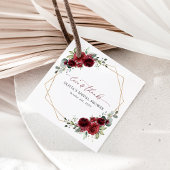 Burgund-Blume, Rote Blume, Brautparty Geschenkanhänger