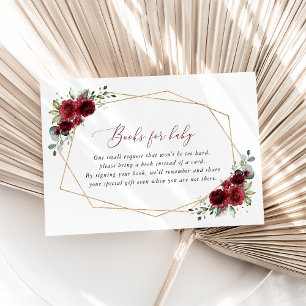 Burgund-Blume, rote Blume, Kinderbücher Begleitkarte