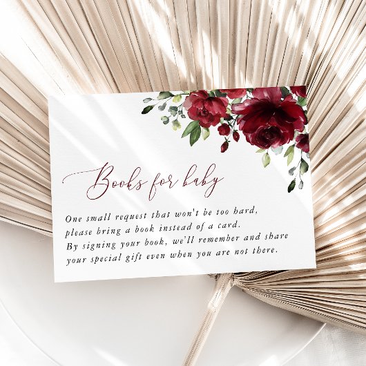 Burgund-Blume, rote Blume, Kinderbücher Begleitkarte