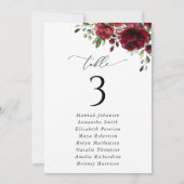 Burgund-Blume, Rote Blume, Seekartenkarten (Rückseite)