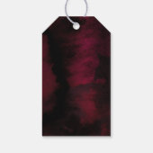 Burgund-Blume und Eukalyptus-Grüne Geschenkanhänger (Rückseite)