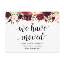 Burgund Blumen, Wir haben die Ankündigung verschob