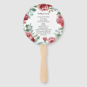 Burgund Blumenblätterprogramme für Rose Fächer (Rückseite)