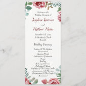 Burgund Blumenblätterprogramme für Rose Programm (Vorderseite)