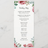 Burgund Blumenblätterprogramme für Rose Programm (Rückseite)