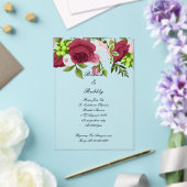 Burgund Blumendusche Einladung (In Situ (Hochzeit))