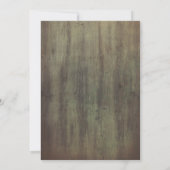 Burgund Blumengarten Rustikale Hochzeit Einladung (Rückseite)