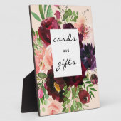 Burgund Blumenkarten & Geschenke Schildkröte Fotoplatte (Seite)