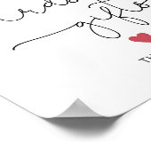 Burgund Blumenkarten und Geschenke Poster (Ecke)