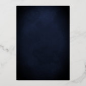 Burgund Blumenkleid Quinceañera Folieneinladung (Rückseite)