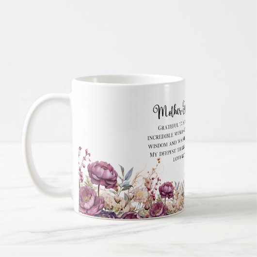 Burgund Blumenmutter der Tasse (Links)
