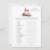 Burgund Blumenstrauß Wein Verkostung Brautparty Sp Einladung (Vorderseite)