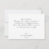 Burgund & Blush Dankeskarte (Rückseite)